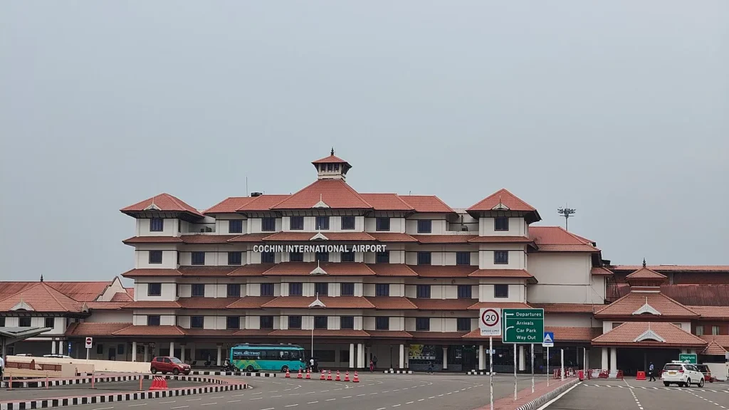 Cochin International Airport terminal building at Nedumbassery, Kochi